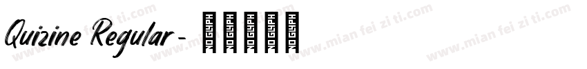 Quizine Regular字体转换